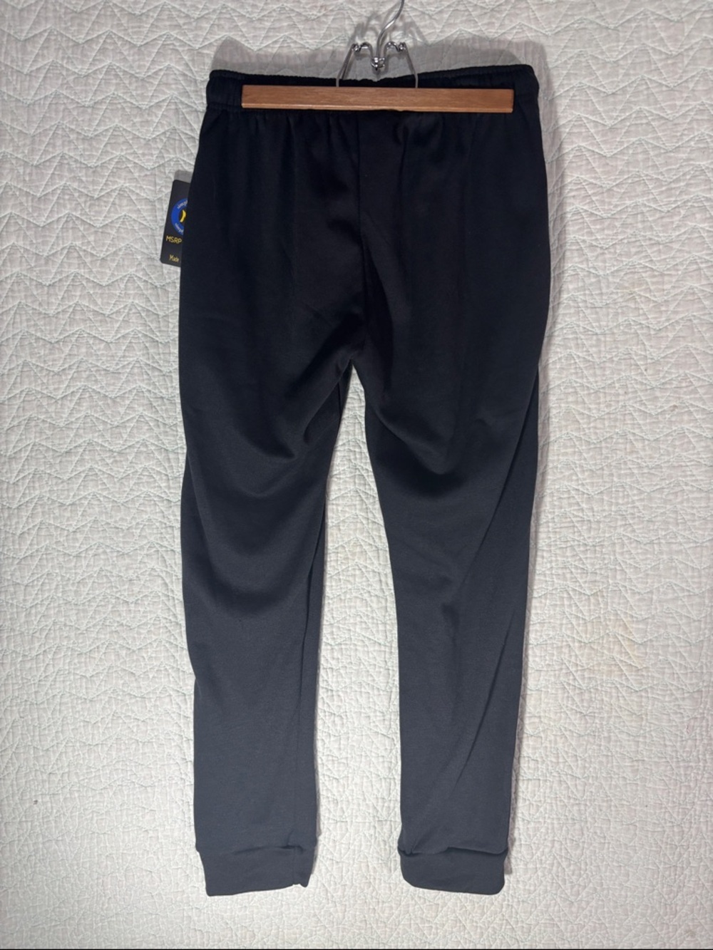 Black Women's Track Joggers with Red Accents - Kansas Script - Picture 7 of 7
